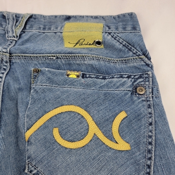 Parish Nation distressed heavy stitch straight leg denim - Picture 5 of 6